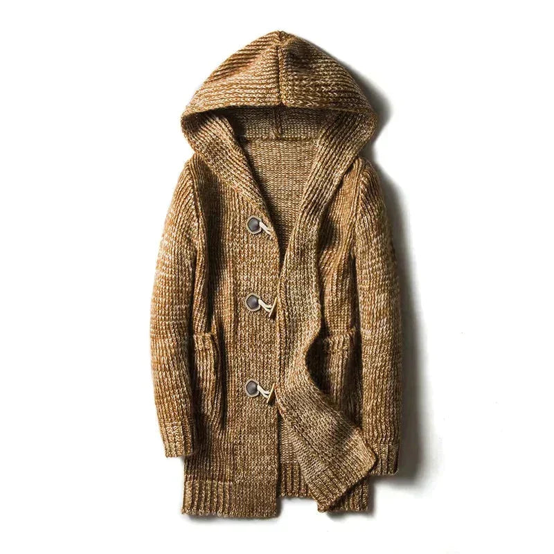 Luisa - Comfortable jacket with hood and timeless button style