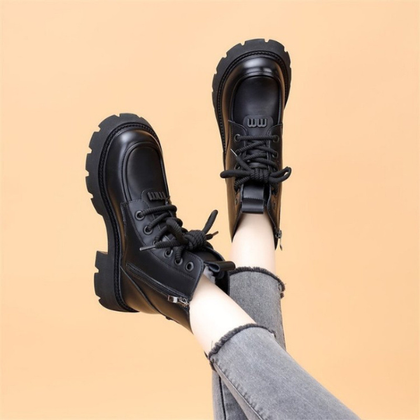 Leni - Bottines chaudes avec fermeture éclair latérale et doublure en fourrure douce