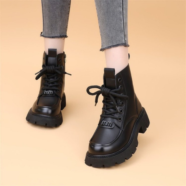 Leni - Bottines chaudes avec fermeture éclair latérale et doublure en fourrure douce