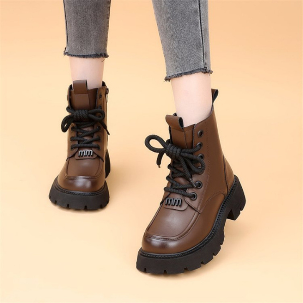 Leni - Bottines chaudes avec fermeture éclair latérale et doublure en fourrure douce