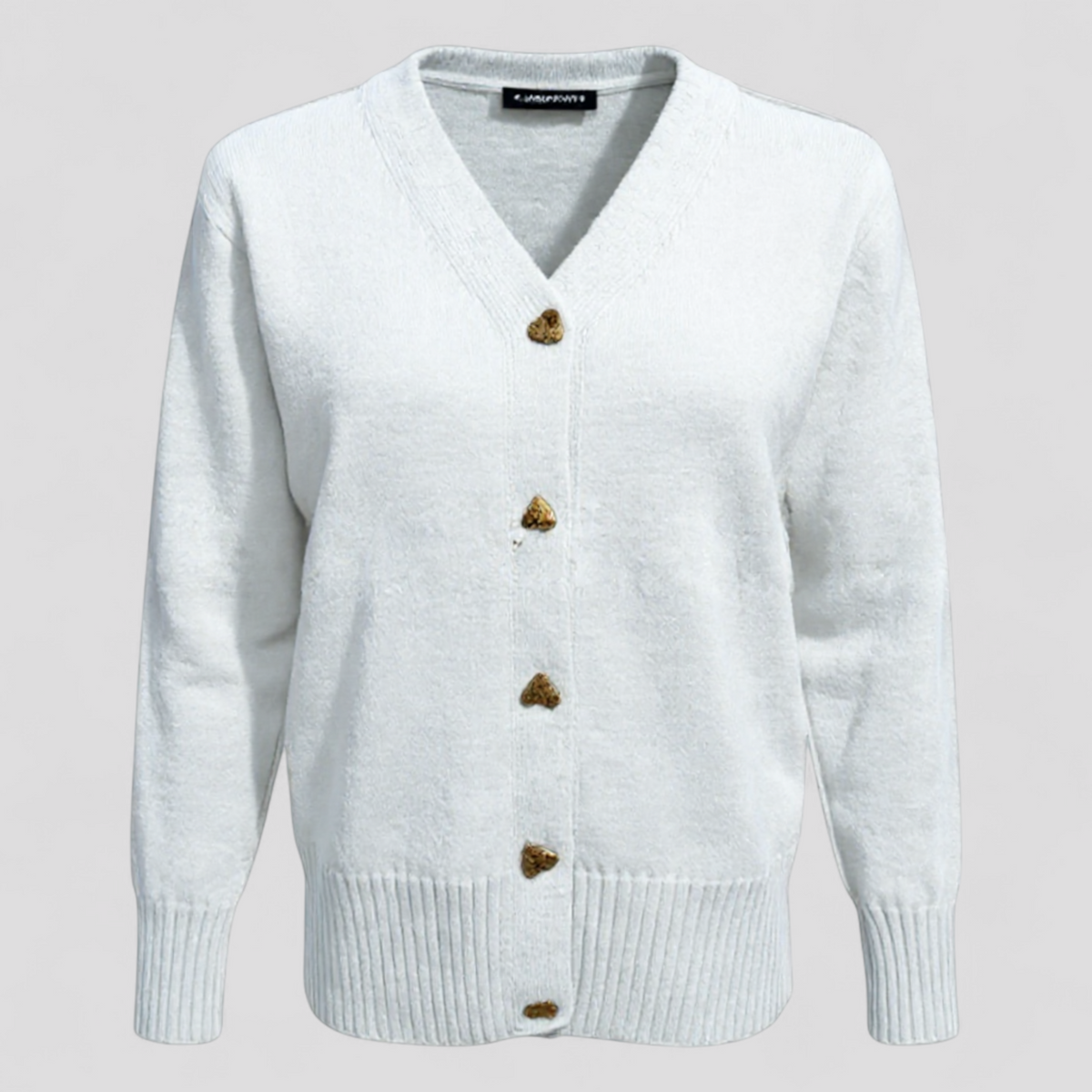 WoolThread - Dámský svetr z merino vlny se zapínáním na knoflíky
