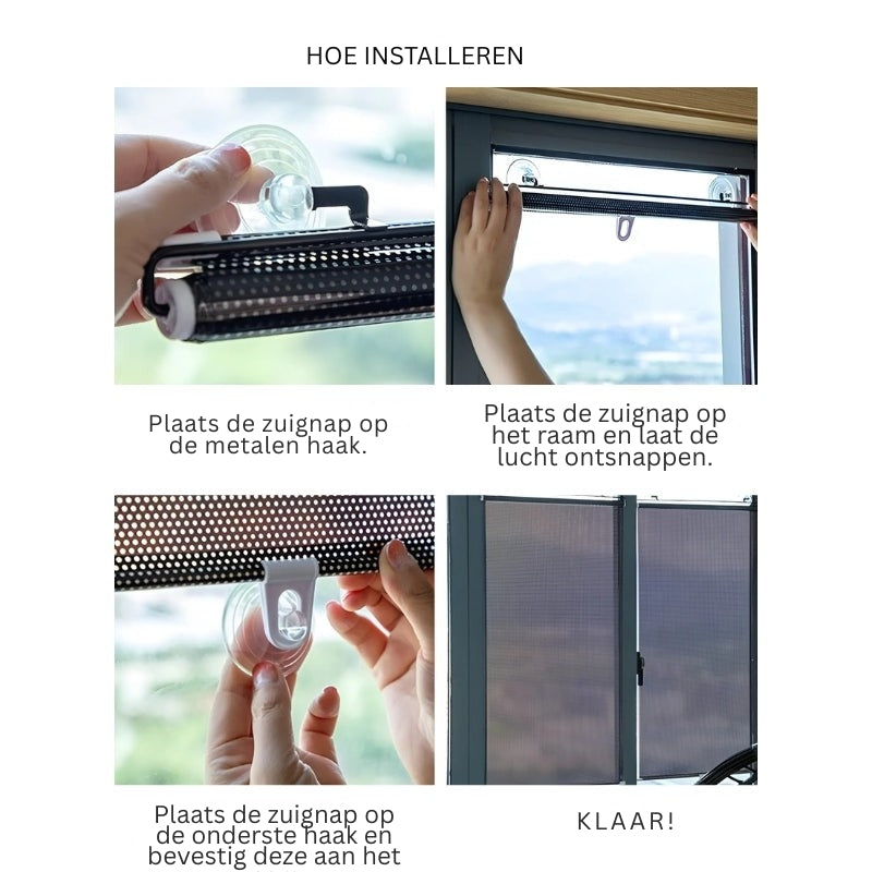 ShadeGuard - Stores solaires à ventouse pour rafraîchissement intérieur et couverture facile des fenêtres
