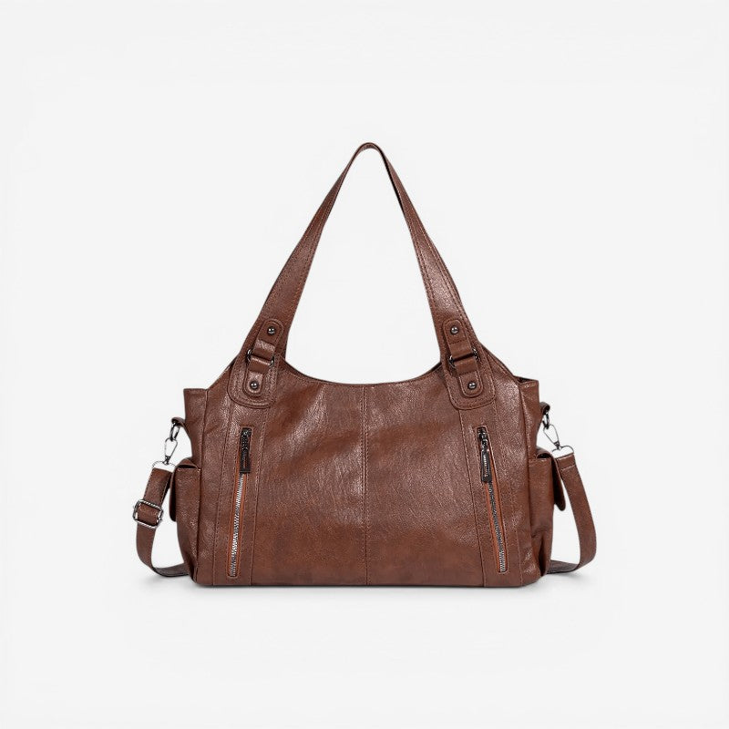 Structured PU Leather Crossbody Bag