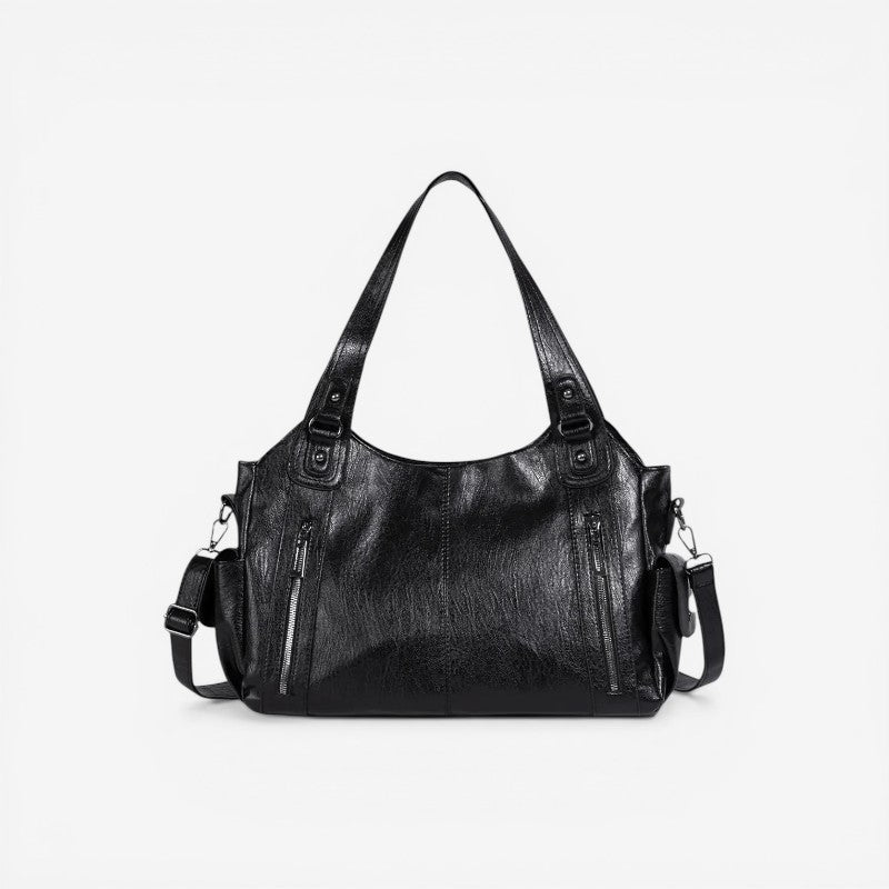 Structured PU Leather Crossbody Bag