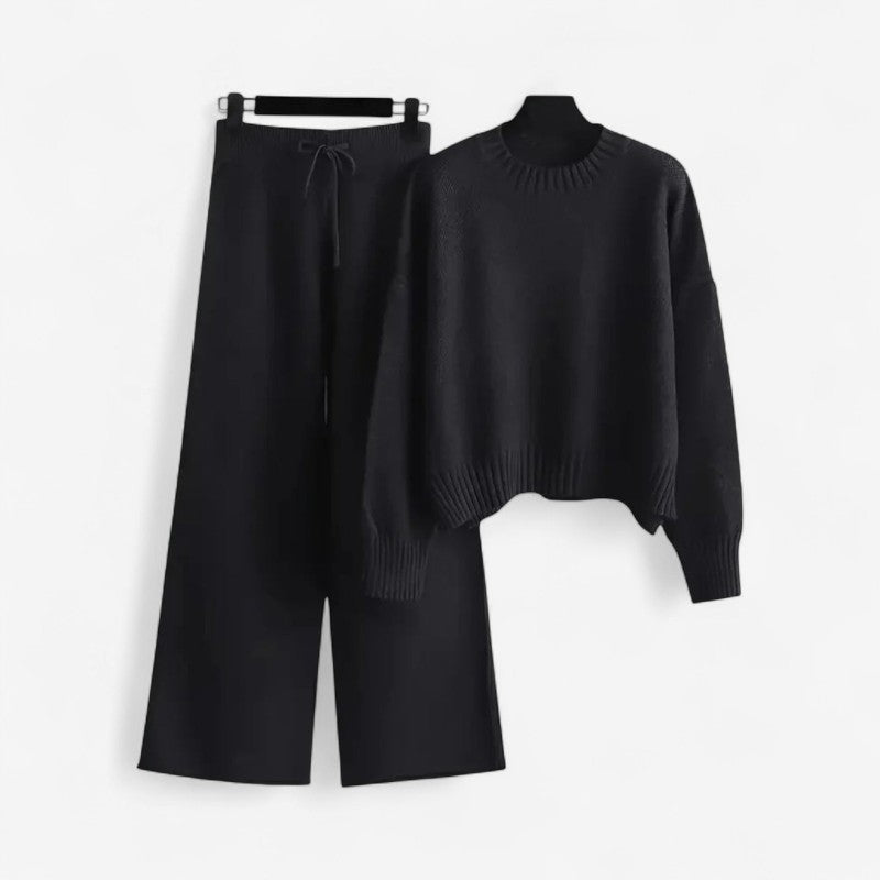 Patricia – Set două piese cu pulover cu mâneci lungi și pantaloni largi