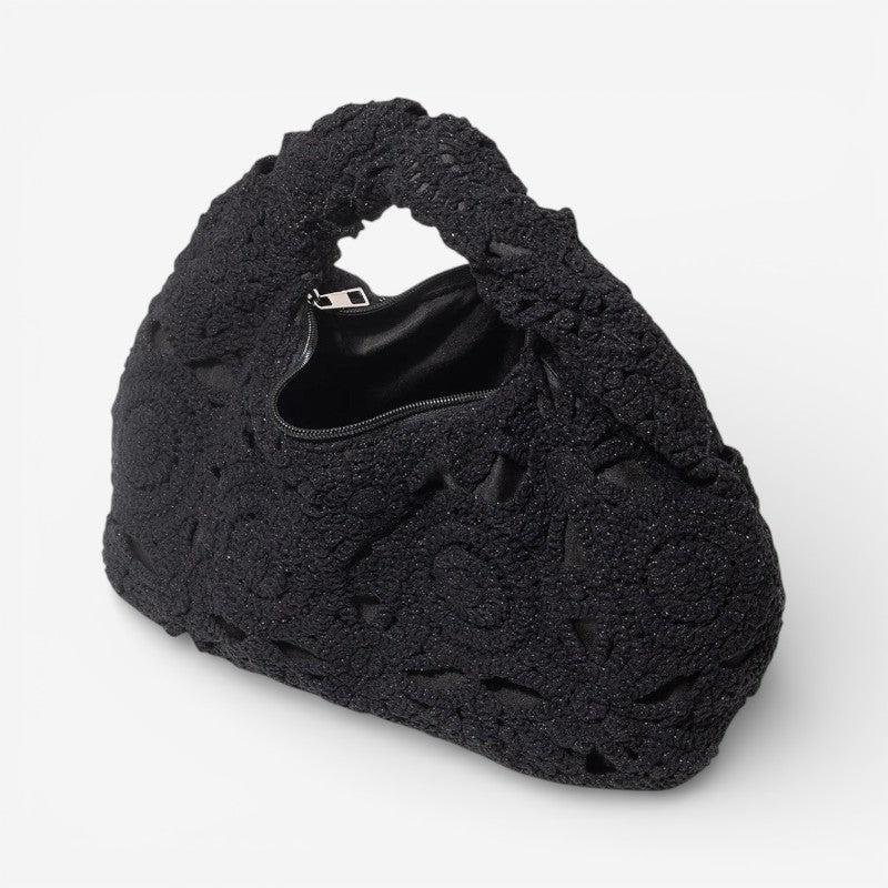 Elodie – Hollow Pattern Handbag with Handle and Zipper