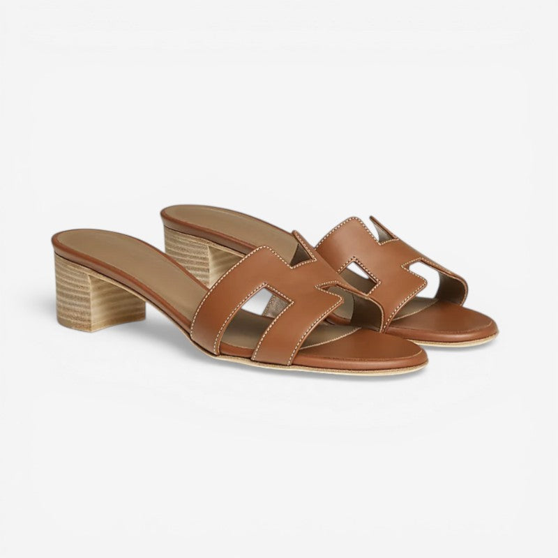 Tamsin – Sandale cu toc mediu, vârf deschis și slip-on