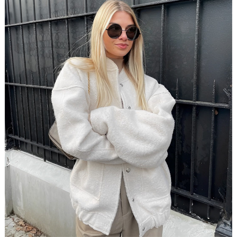 Thalia - Giacca bomber alla moda con vestibilità ampia e grandi tasche