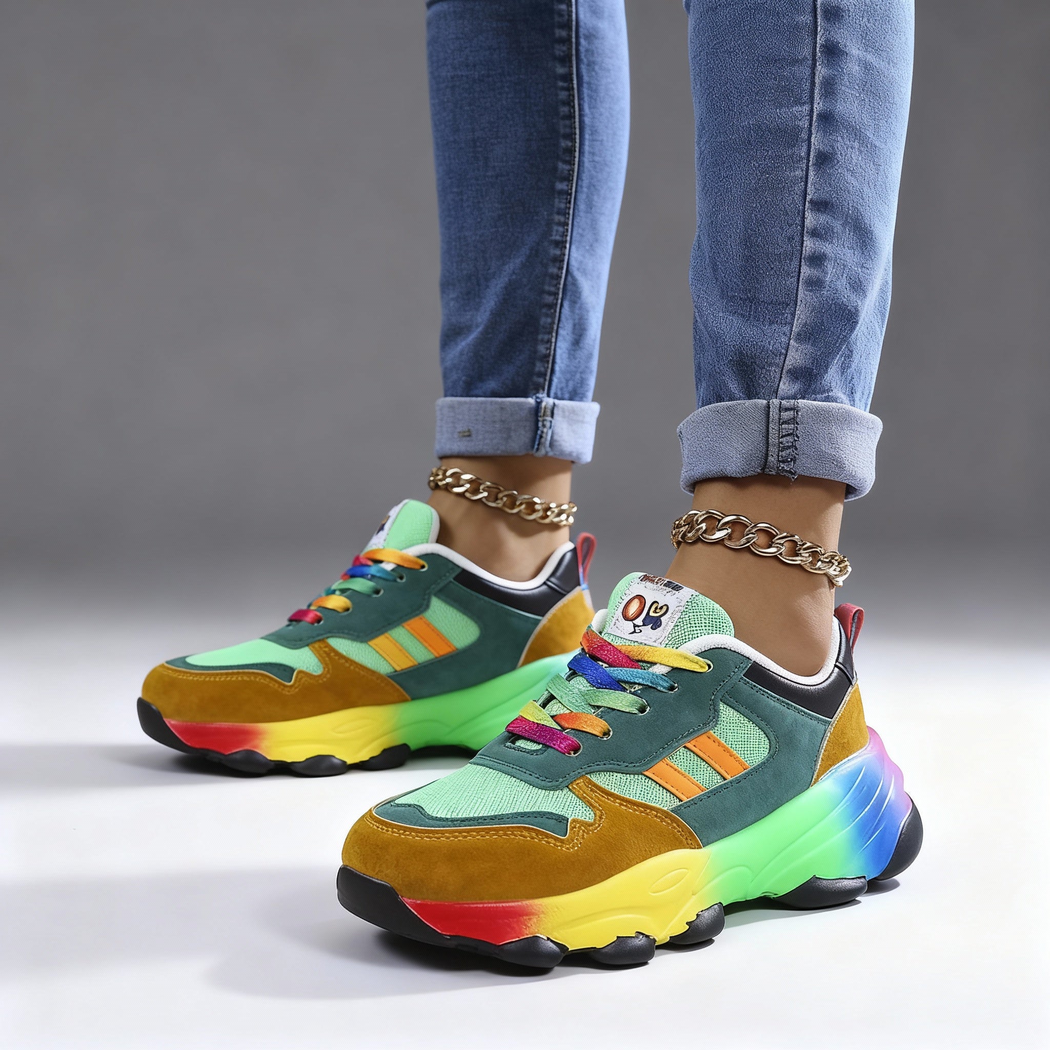 Hazel - Women's Multi-Color Sneakers with Supportive Design