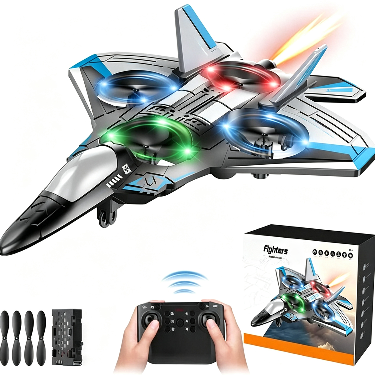 JetFlip - Jet giocattolo radiocomandato con acrobazie a 360°