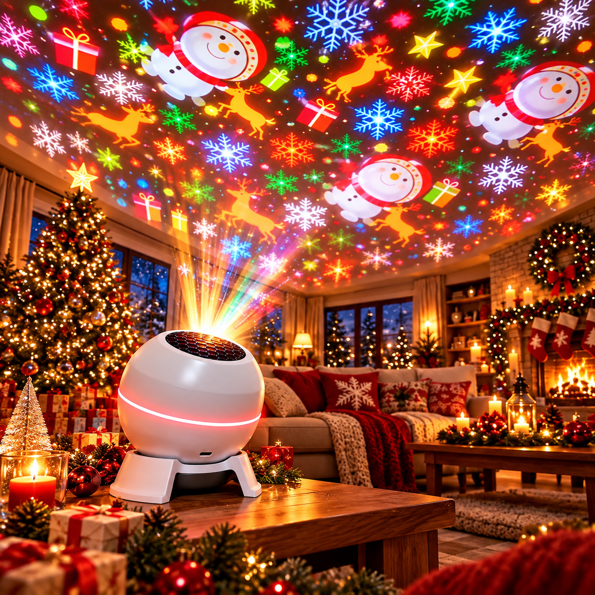 Projilume – Christmas Projector with Moving Holiday Projections