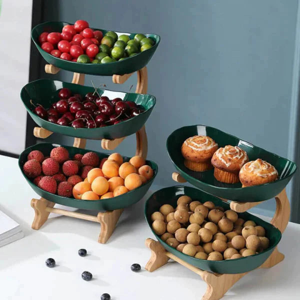 FruitStack - Fruttiera creativa a più livelli per una conservazione elegante e salvaspazio