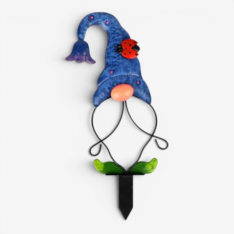 Decorazione Gnomo da Giardino con Insetti Farfalla 3D