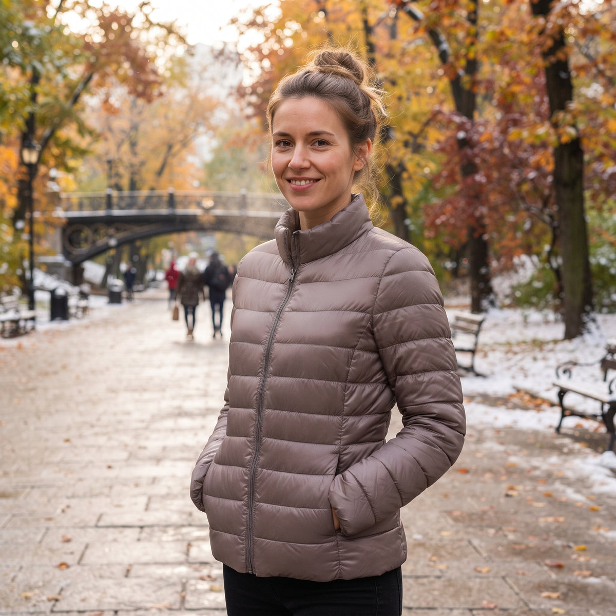 Quilfit - Women's Hip-Length Quilted Coat