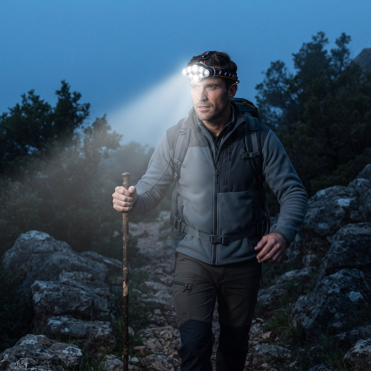 Flexilume - Linterna frontal LED recargable con banda ajustable