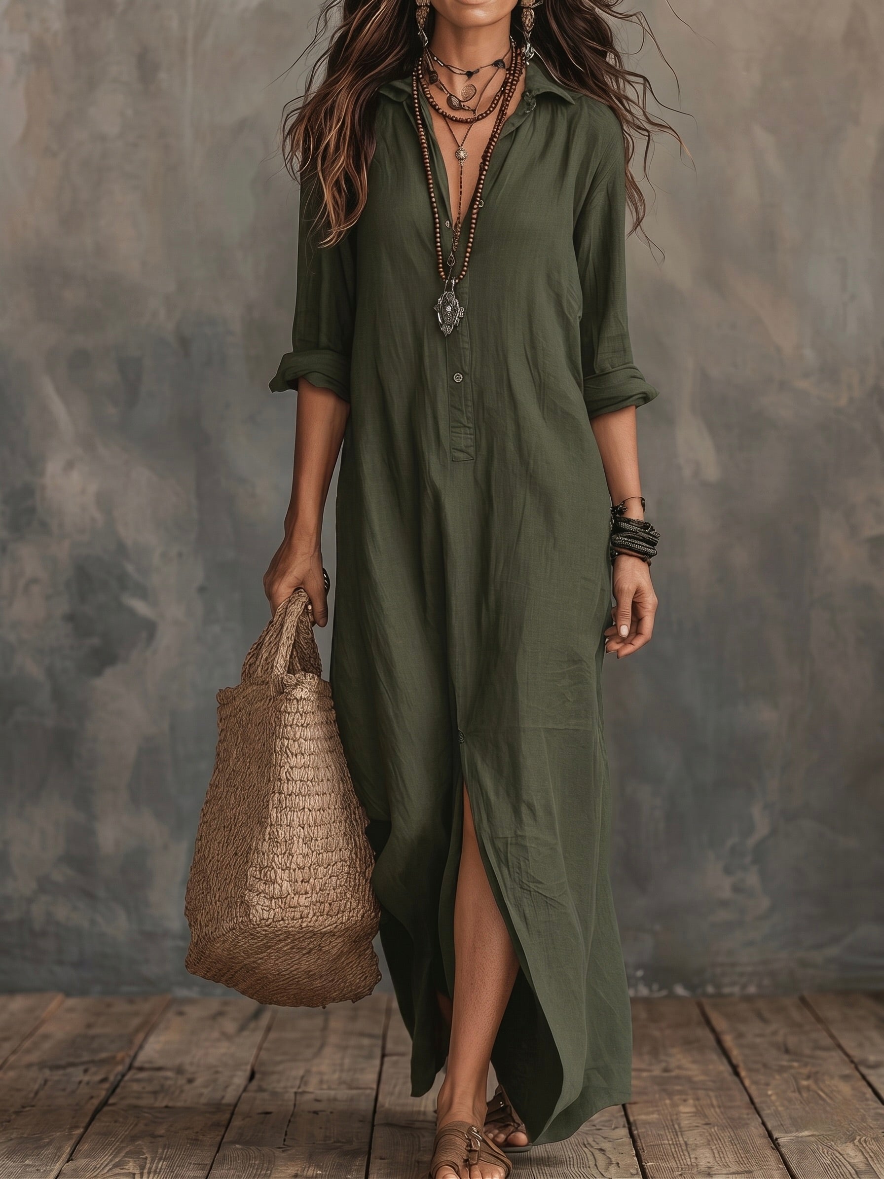Women's Long Black Dress with Elegant Fit