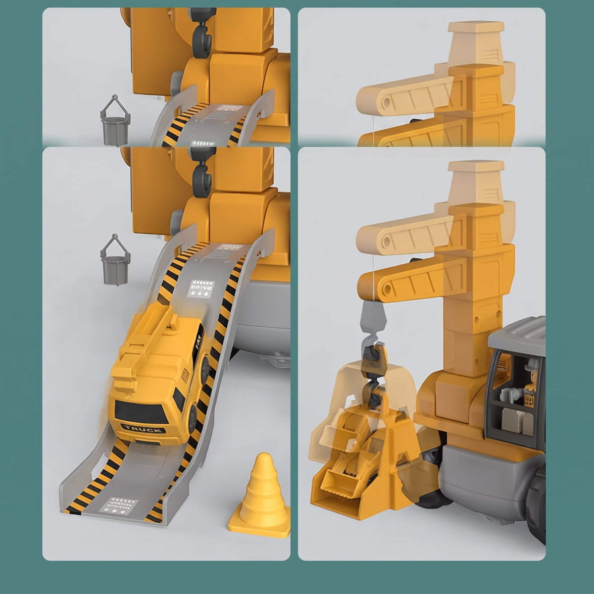 BuildDigger - Construction Excavator Toy Set With Manual Tools