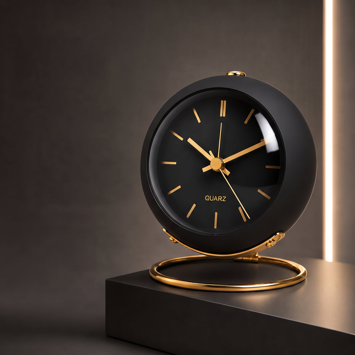 Dialume - Analog Table Clock With Silent Operation And Luminous Hands