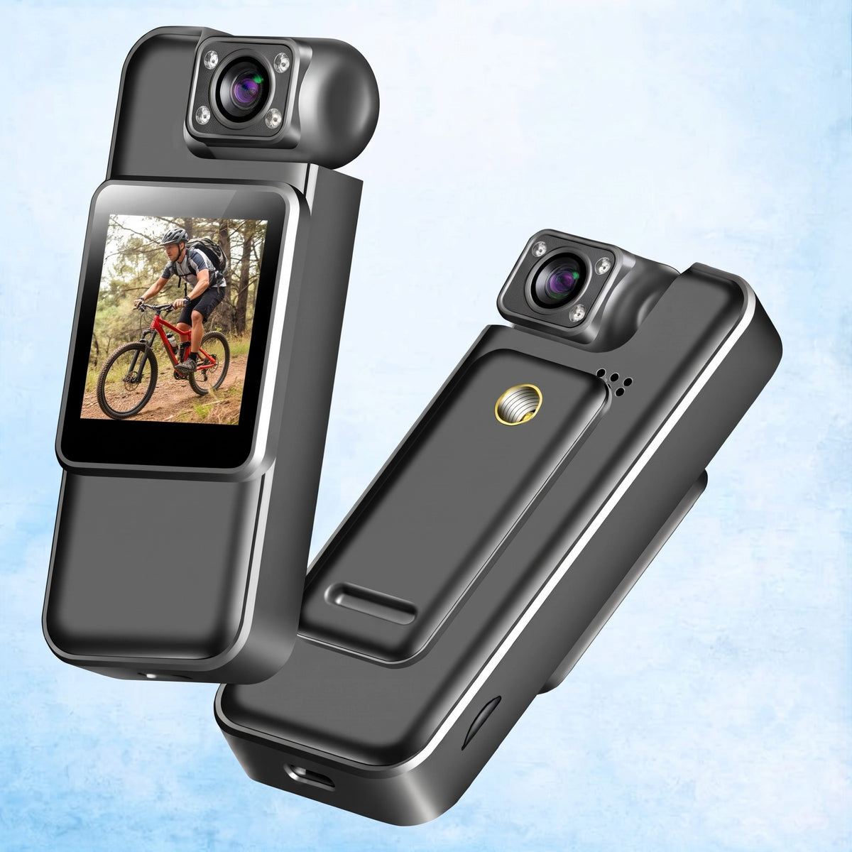 ClipVision – Minicámara corporal 4K con lente giratoria de 180°