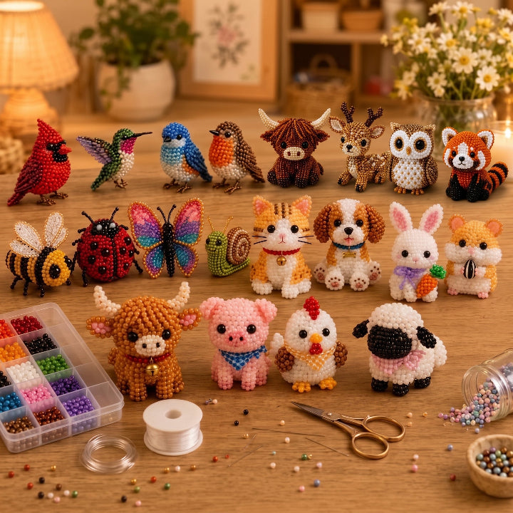 Beadimals - Kit de manualidades de animales con cuentas en 3D
