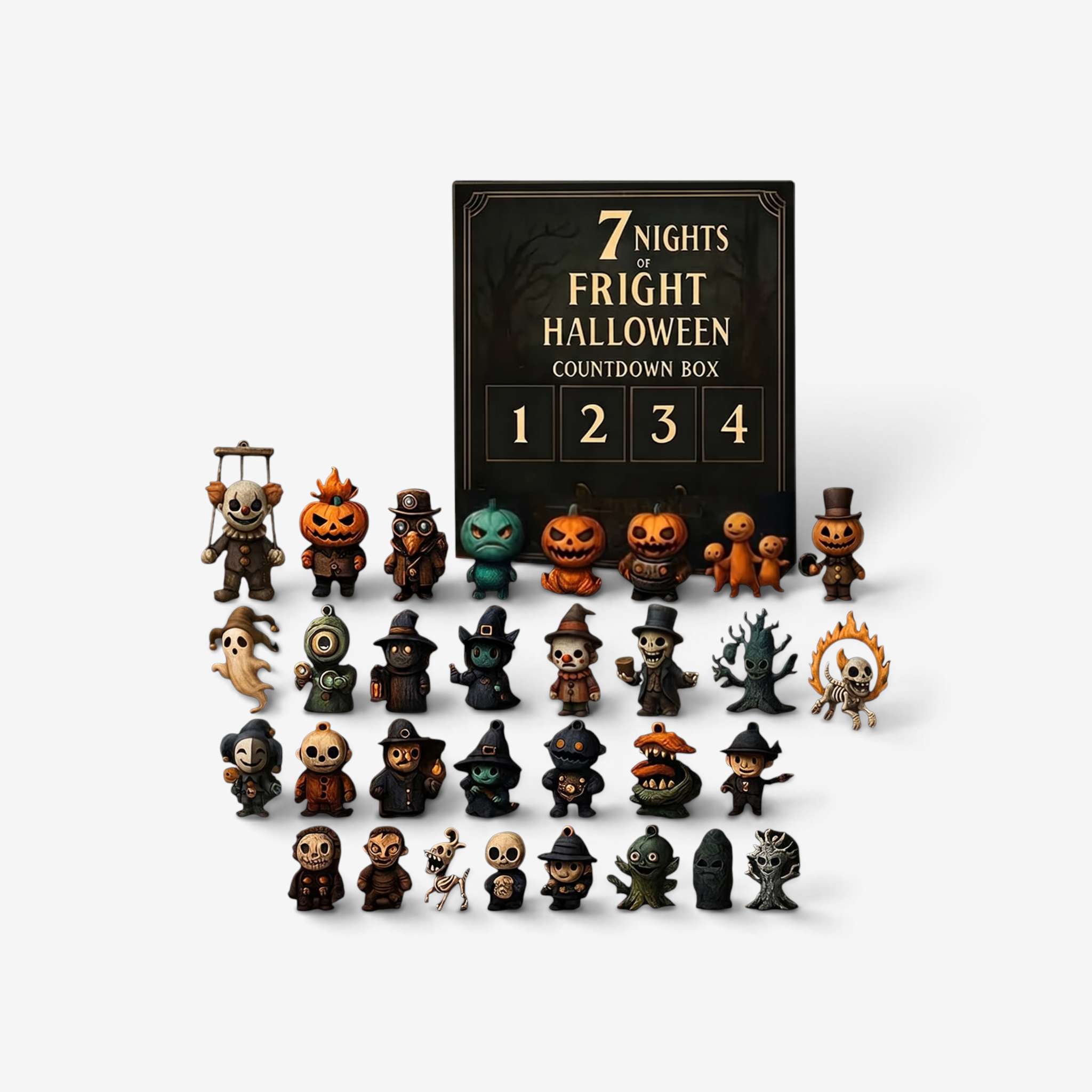 Odpočítávací box na Halloween s 31 mini figurkami