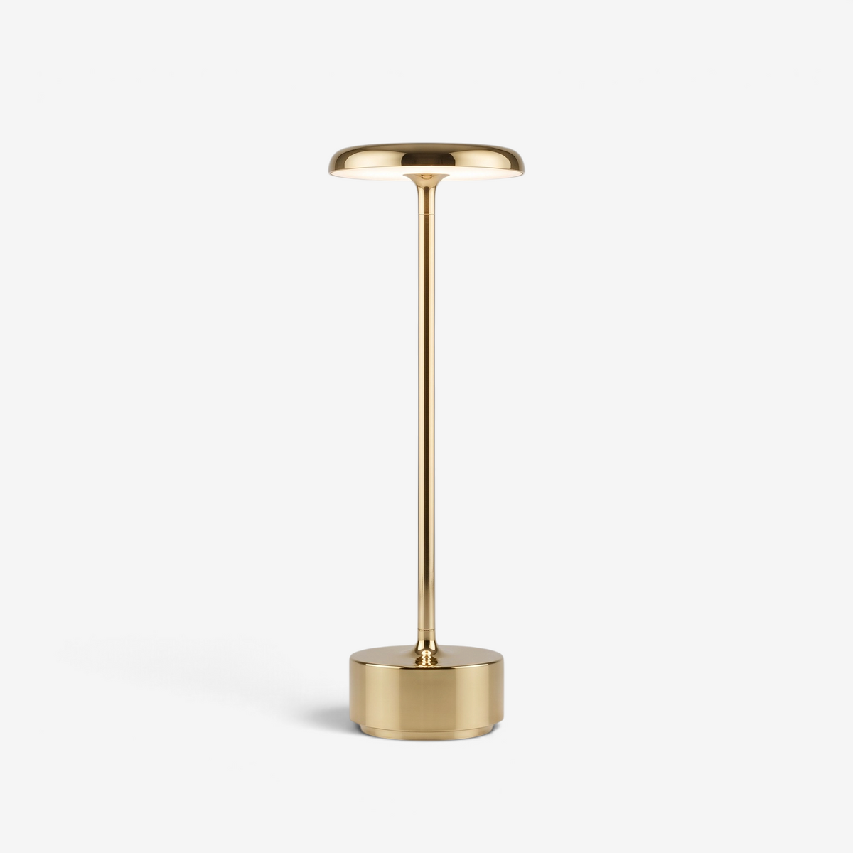 DiscLume - Lampada da tavolo in alluminio con testa a forma di disco