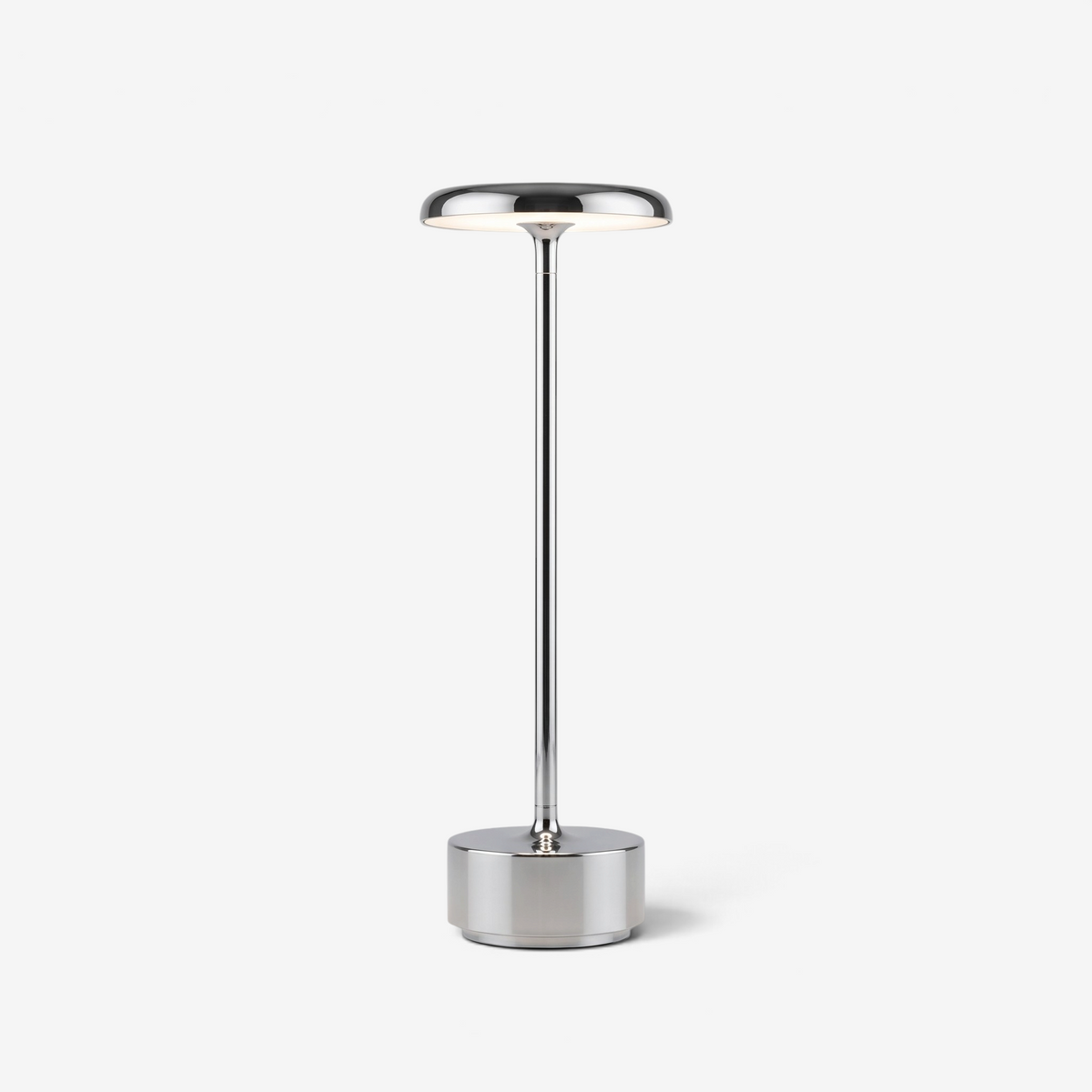 DiscLume - Lampada da tavolo in alluminio con testa a forma di disco