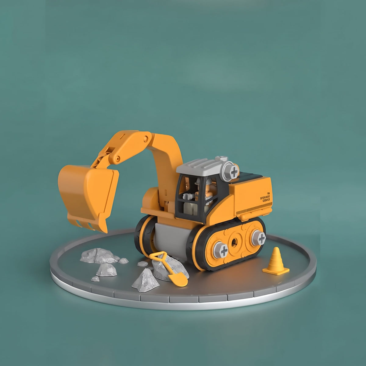 BuildDigger - Construction Excavator Toy Set With Manual Tools