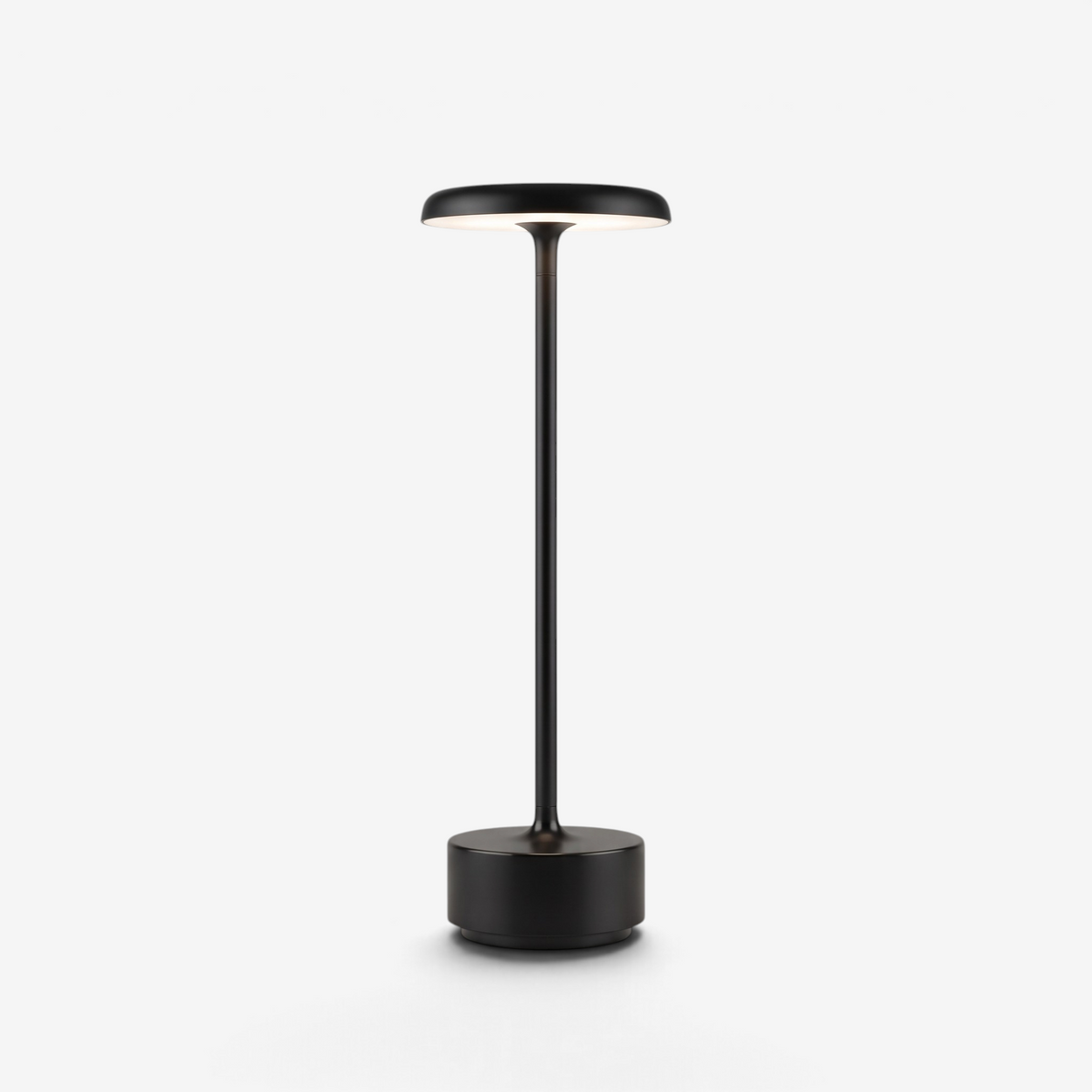 DiscLume - Lampada da tavolo in alluminio con testa a forma di disco