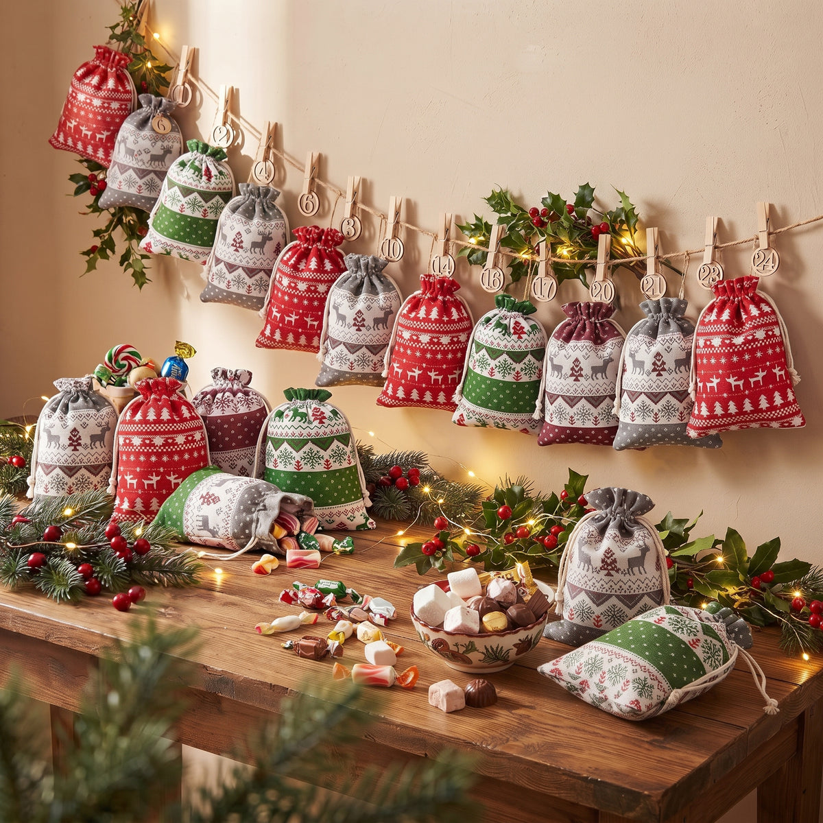 CraftCountdown – adventní kalendář se 24 látkovými sáčky