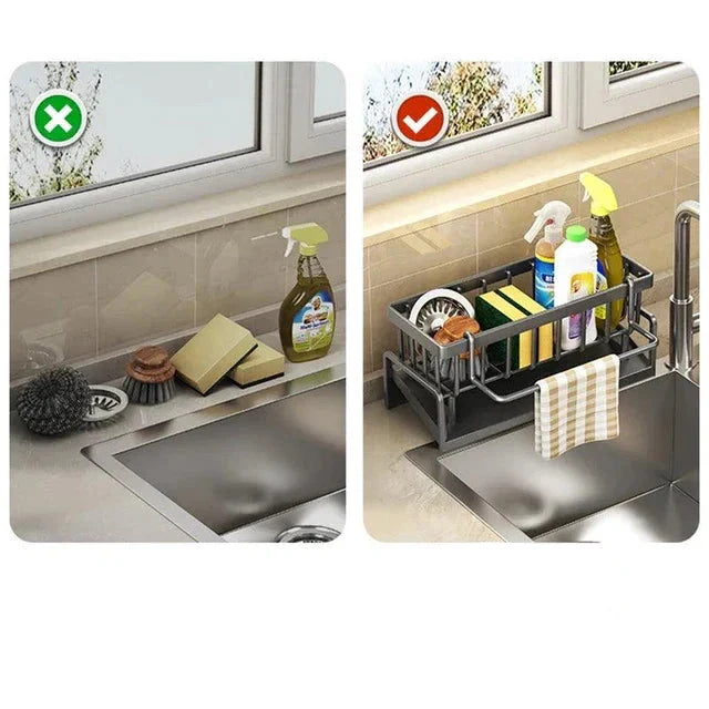 DryEase - Compact dish rack with removable drip tray