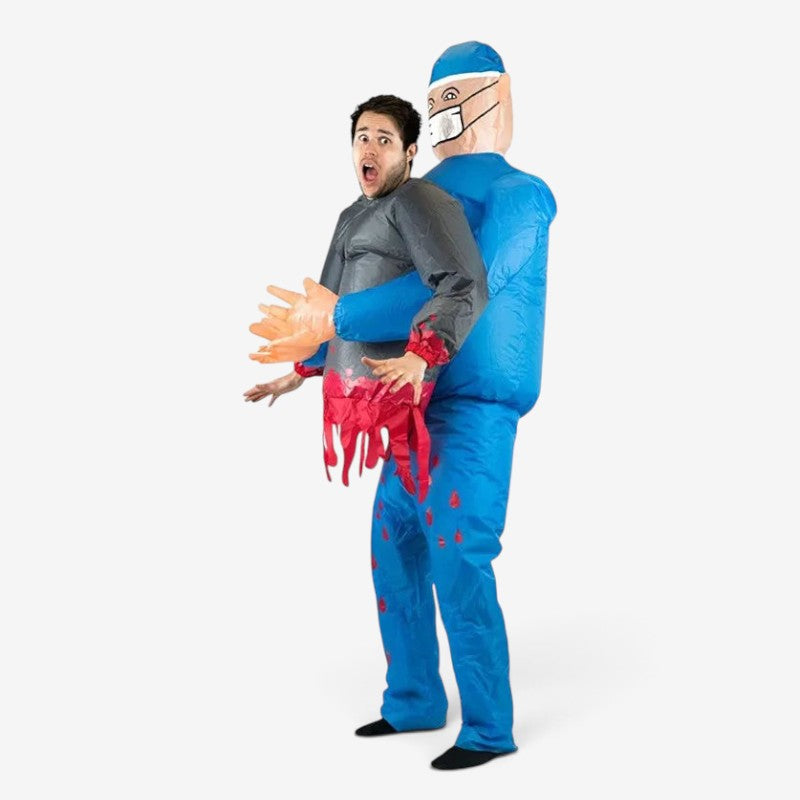 Inflatable Halloween Surgeon Costume with Ghost
