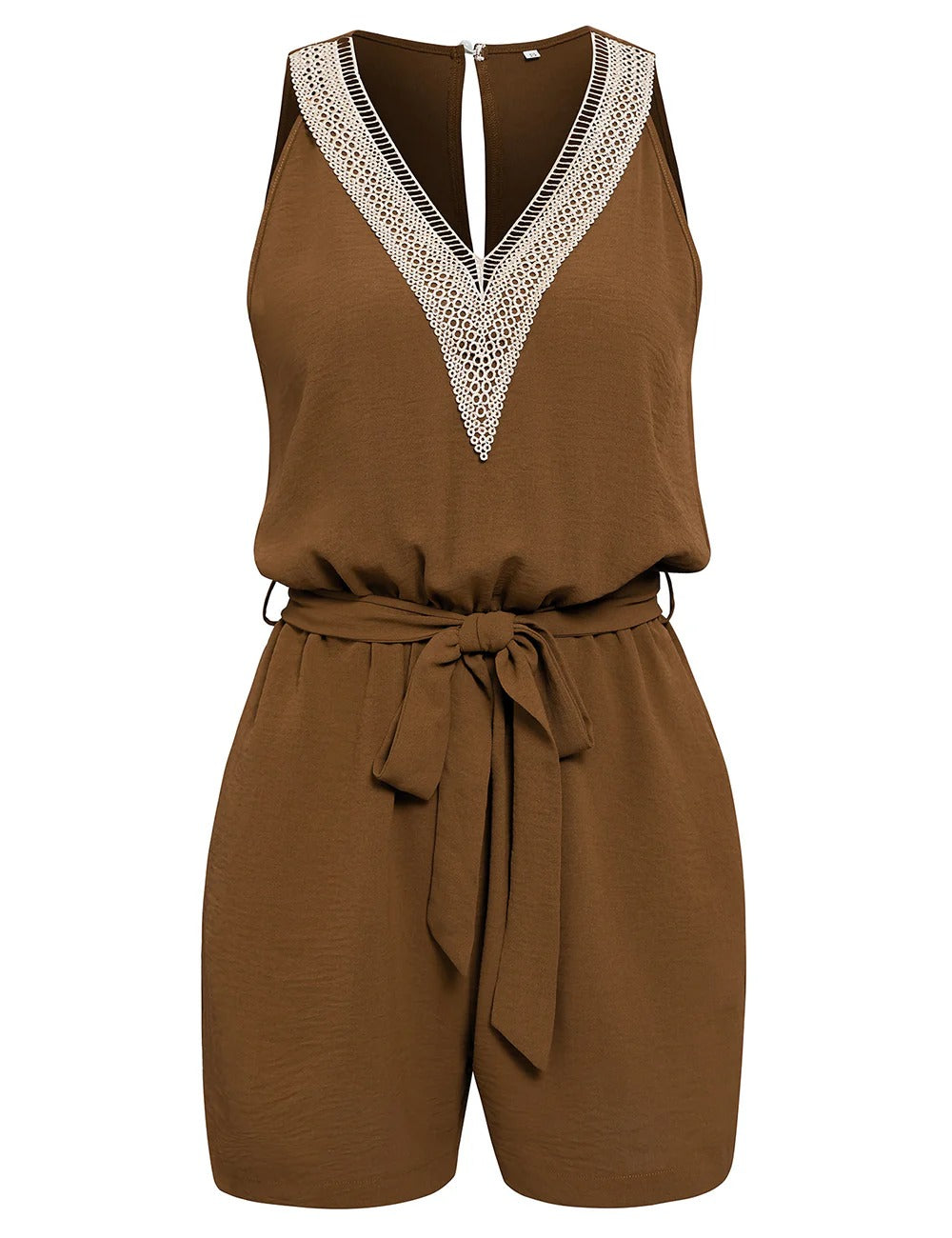 Elara - Combinaison sans manches chic avec ceinture taille flatteuse