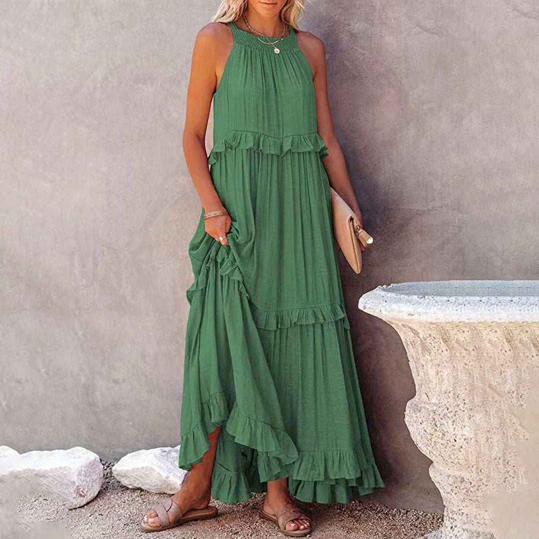 Mira - Abito alla moda senza maniche con scollo rotondo