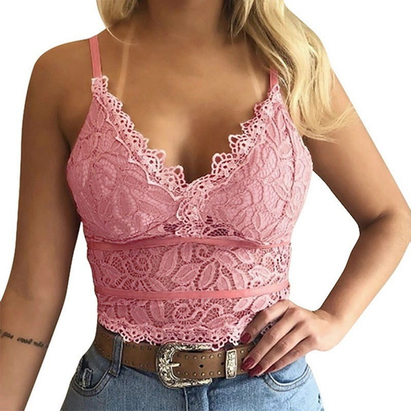 Chloe – Trendy sleeveless top with deep V-neck and adjustable straps