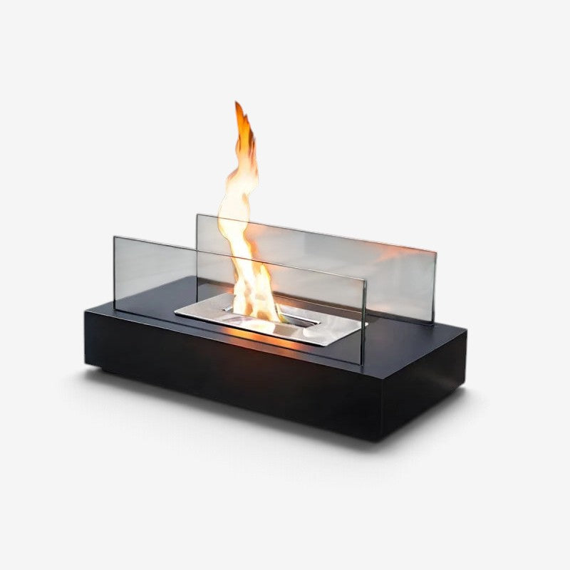 TableFlame - Stolní krb s panely z tvrzeného skla