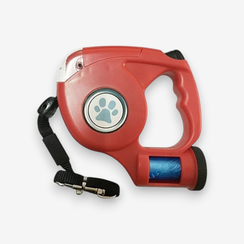 GlowPaw – LED dog leash with built-in flashlight and bag holder