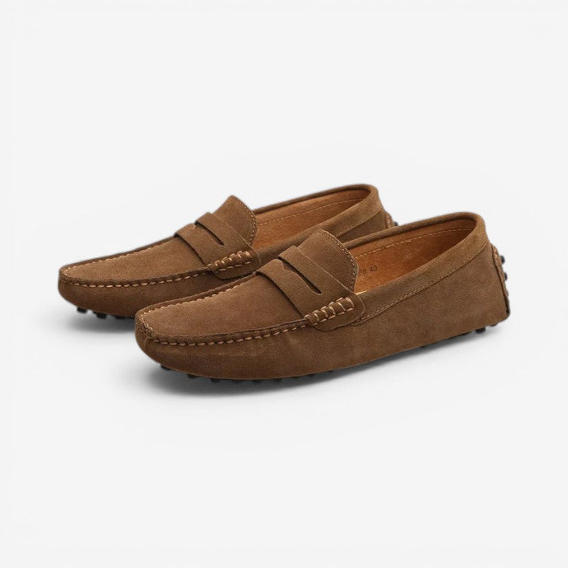 Alex - Round Toe Slip On Shoes with Non Slip Sole | Easy On and Off Everyday Comfort | Sizes 38–49 | Brown, Green, Red, Grey, Black, Orange, Dark Brown