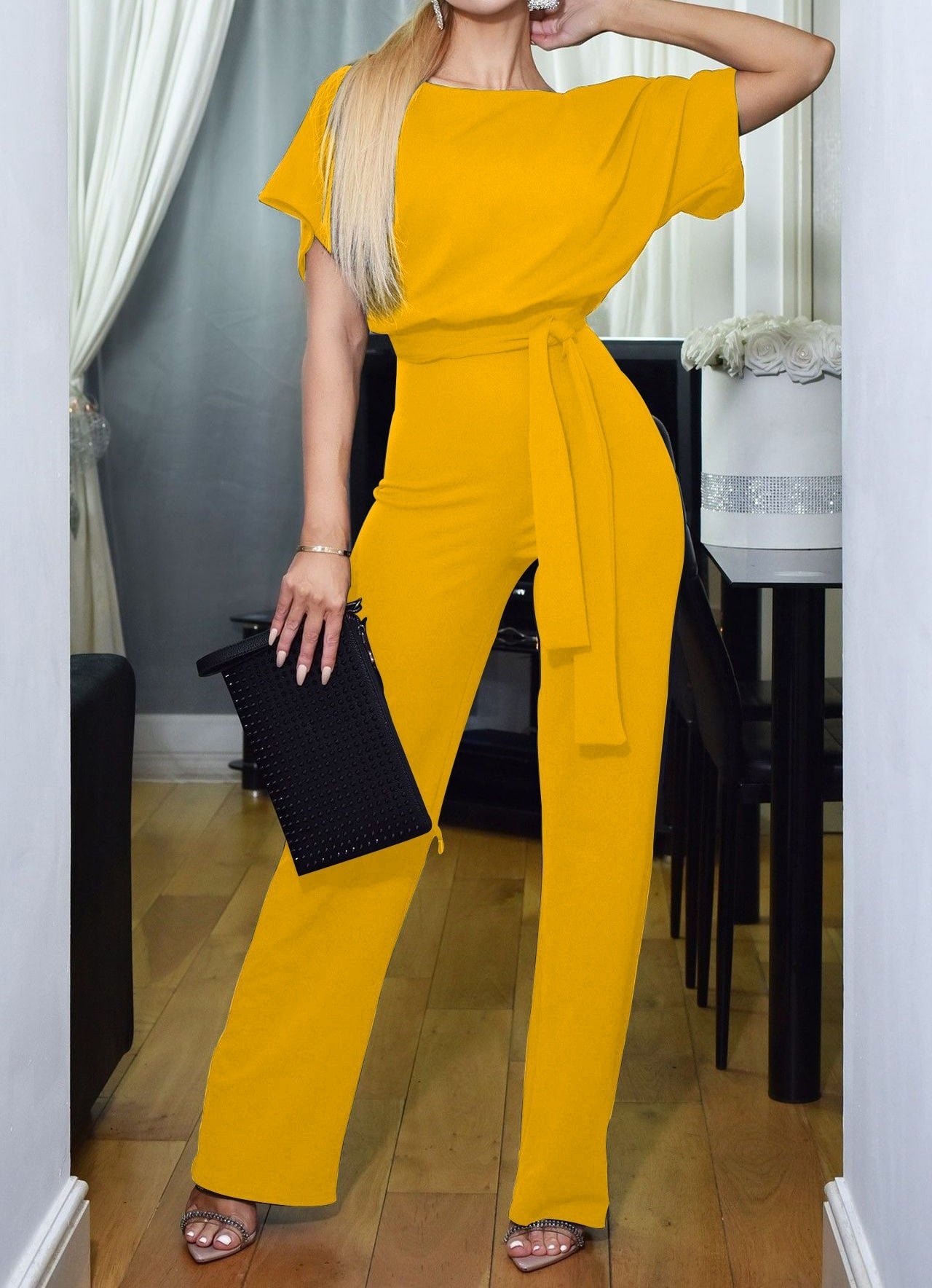 Camila - Combinaison chic à jambes larges avec une touche moderne