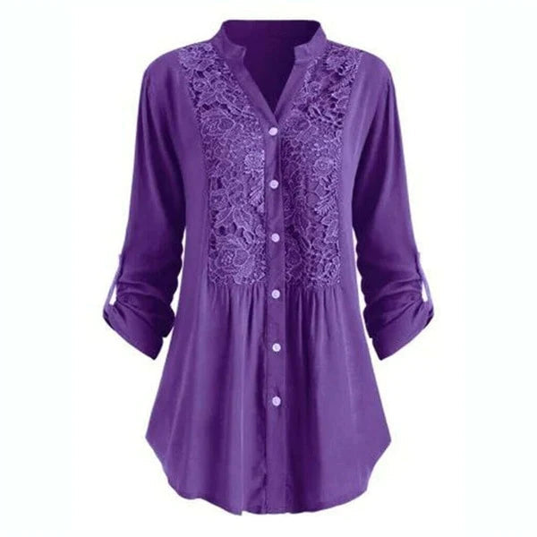 Celeste – Blouse longue élégante avec manches bouffantes tendance