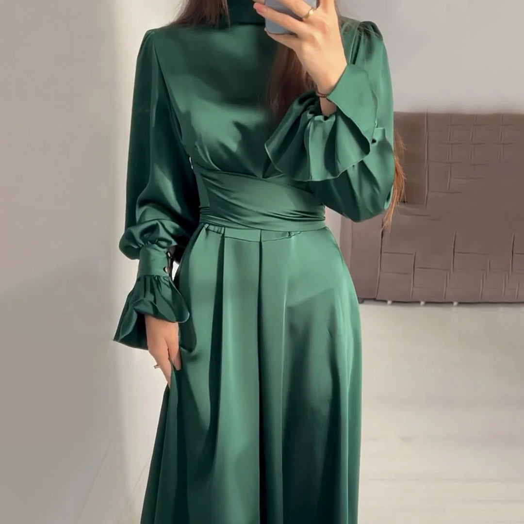 Emma – Robe maxi à manches longues et silhouette fluide