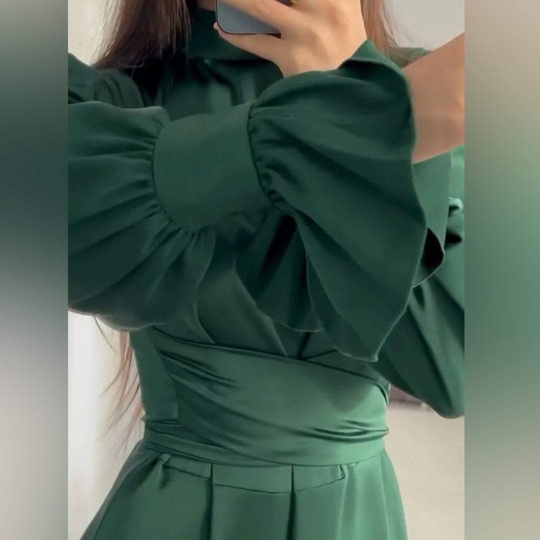 Emma – Robe maxi à manches longues et silhouette fluide