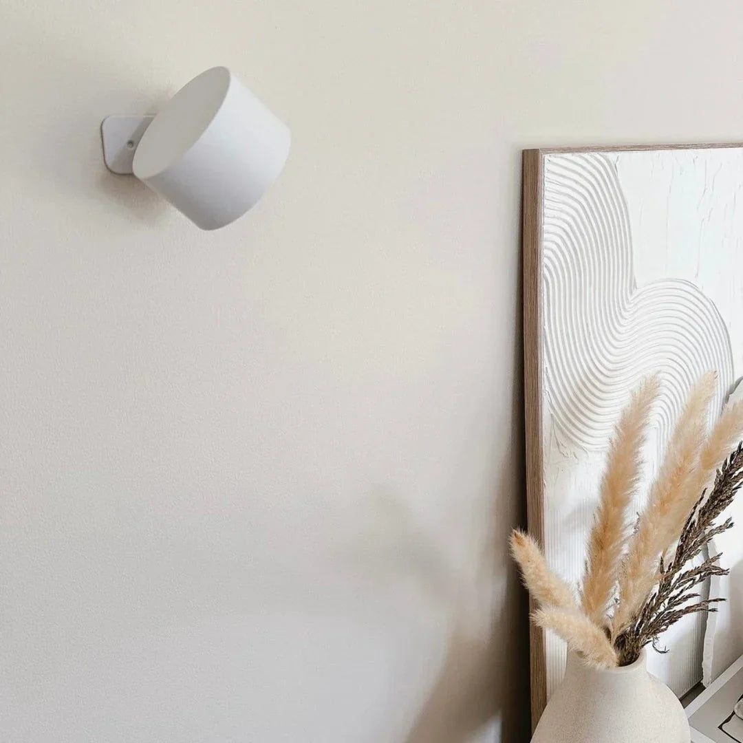 Glowaxis - Lámpara de pared magnética con cabezal giratorio de 360°
