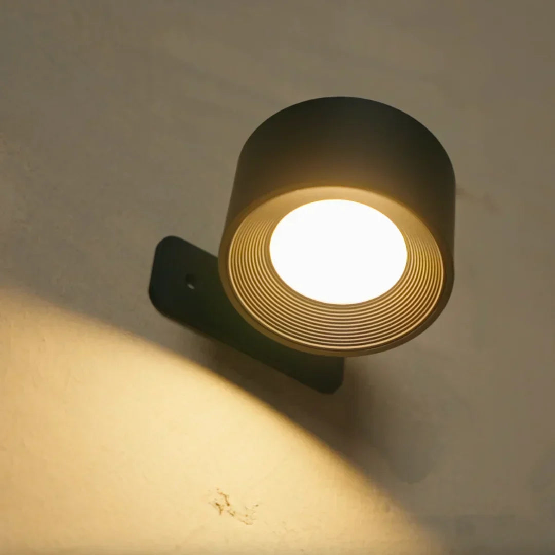 Glowaxis - Lámpara de pared magnética con cabezal giratorio de 360°