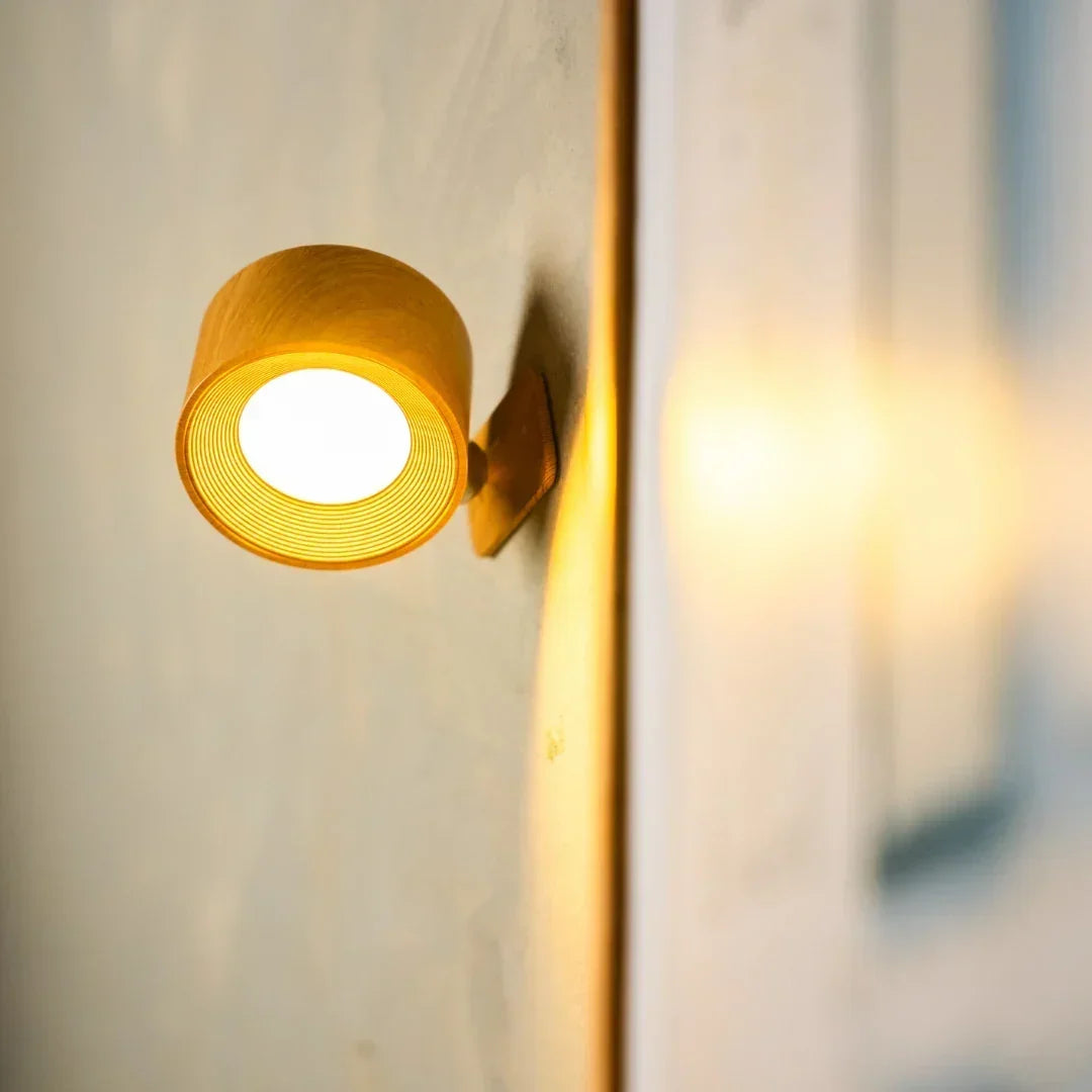 Glowaxis - Lámpara de pared magnética con cabezal giratorio de 360°
