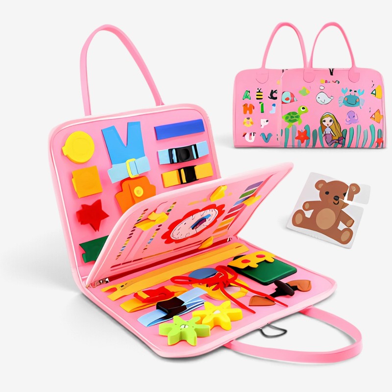 FeltLearn - tablica aktywności Montessori z elementami edukacyjnymi