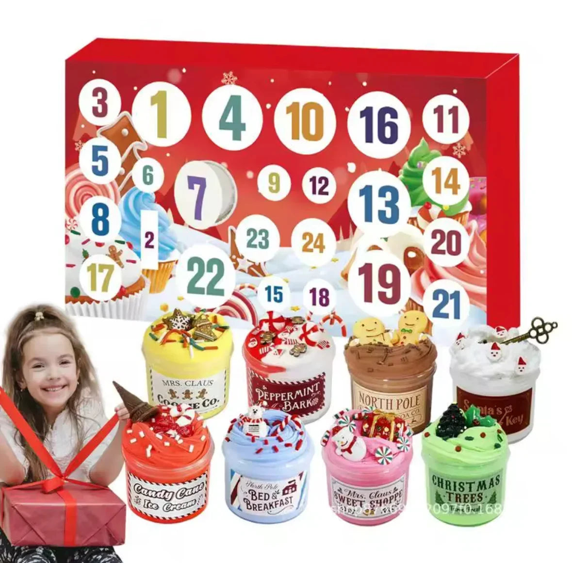 SlimeSurpriza – Calendrier de l’Avent Slime 2026 avec 24 pots de slime uniques