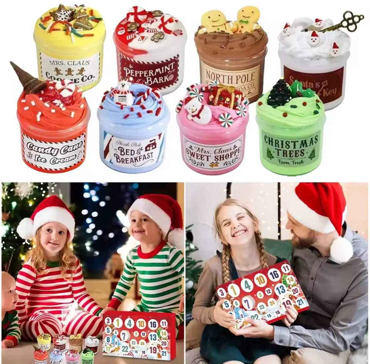 SlimeSurpriza – Calendrier de l’Avent Slime 2026 avec 24 pots de slime uniques