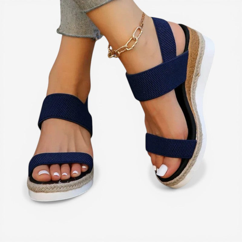 Women’s Chunky Sole Strap Sandals with Open Toe Design