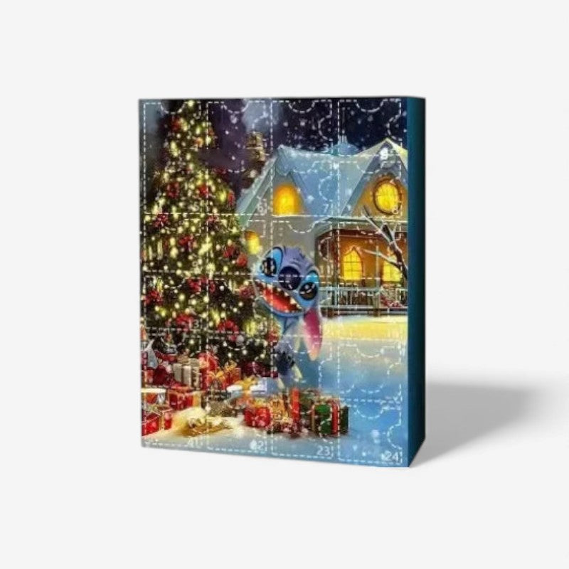 DisneyMagic – Calendrier de l'Avent Thème Disney avec Figurines Stitch et Mickey Minnie